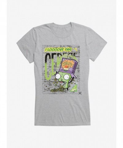 Invader Zim I Love Cereal Girls Junior T-Shirt
