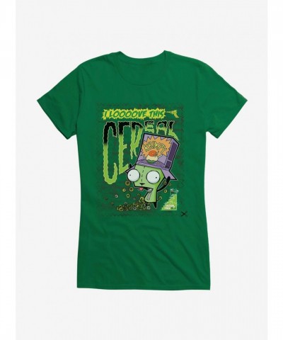 Invader Zim I Love Cereal Girls Junior T-Shirt