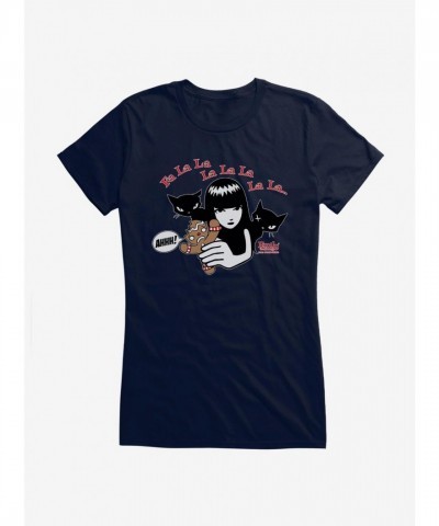 Emily Strange Screaming Gingerbread Girls T-Shirt - Junior Sizes in Blue