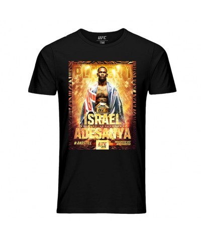 Men's Official UFC Champ T-Shirt - Israel Adesanya The Last Stylebender Black