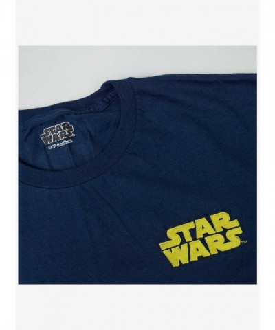 Star Wars Logo Embroidered T-Shirt - Men's Blue